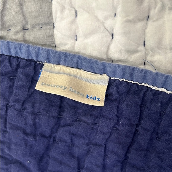 Pottery Barn Kids Transportation Quilt Multicolor Navy Blue Cotton PBK - Picture 3 of 11